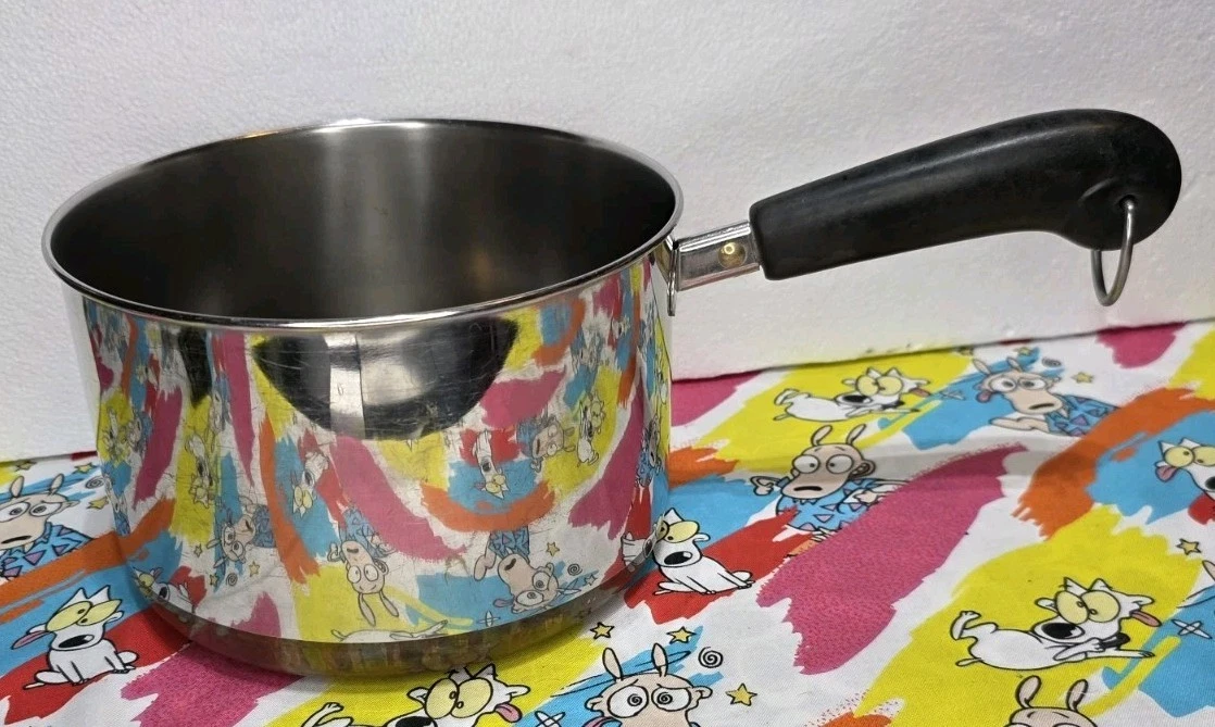 Vintage Revere Ware 3 Qt Quart Copper Bottom Saucepan