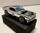 Vintage 1969/1970 Hot Wheels Redline Boss Hoss Mustang Silver Special Dark Int