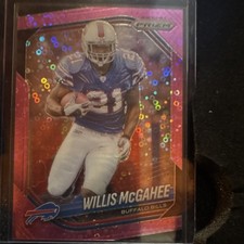 2025 Panini Prizm Pink Disco Prizm Willis McGahee Bills #45 Serial Numbered /25