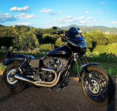 Stainless Stell Exhaust 2 Into 1 Fit For Harley Davidson Dyna FXD Super Glide