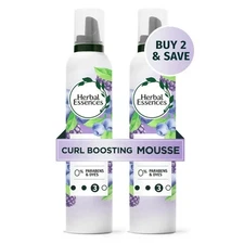 Herbal Essences Curl Boosting Mousse for Curly Hair, 24-Hour Hold 6.8 fl oz 2 CT