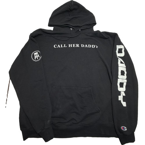 'Call Her Daddy' Black Hoodie MENS XL Champion Eco Alex Cooper Sofia Franklin