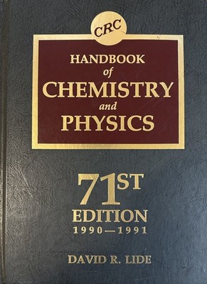 CRC Handbook of Chemistry and Physics 71st Edition