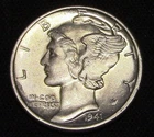 1941-P Mercury Dime - BU FSB