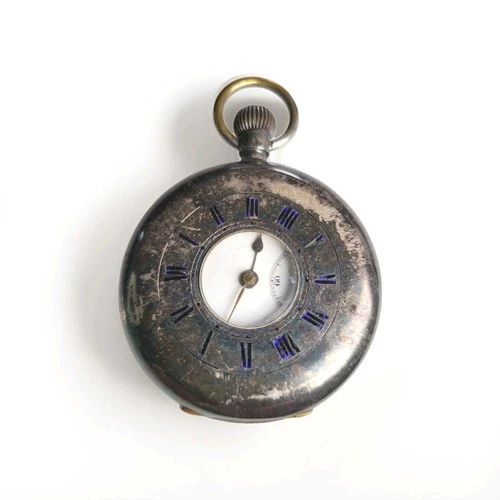 🔥 Antique Sterling Elgin Pocket Watch 11J 3/4 Plate Hunter Case Runs c1900 🔥