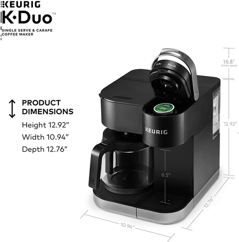 Keurig K-Duo Coffee Maker, Single Serve & 12-Cup Carafe Drip Coffee Brewer, FS - Picture 4 of 11