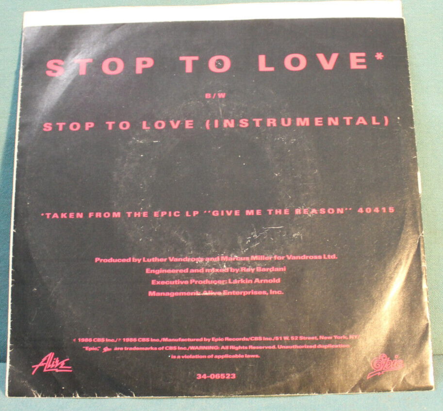 LUTHER VANDROSS---STOP TO LOVE | eBay