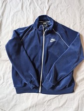 NIKE TRACK JACKET FULL ZIP VELOUR WOMENS BLUE L NEW STANDARD FIT