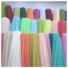 50 Yards Chiffon Fabric 60" Wide Roll Sheer Draping 40 Color Wedding Party Decor