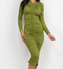 Ruched Long Sleeve Dress