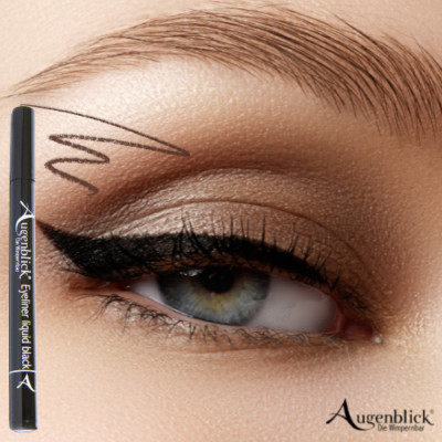 Eyeliner, liquid black (flüssig), Wasserfest, Make-UP