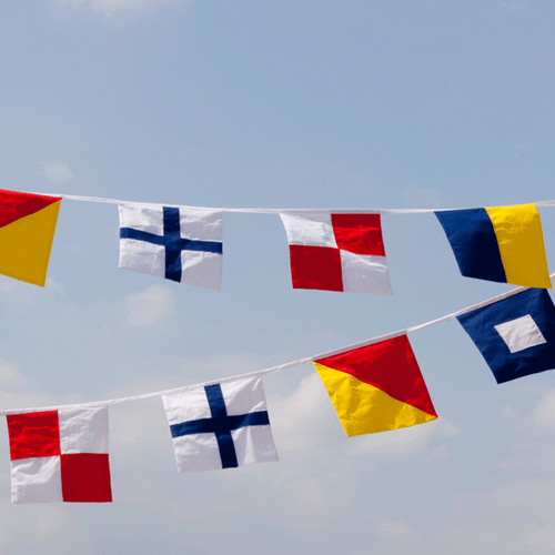 NAUTICAL BUNTING COTTON 5M 16 ALPHABET FLAGS SIGNAL SAILING BOAT SHIP SEASIDE - Picture 3 of 4