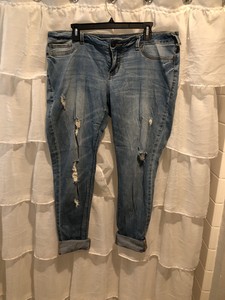 light blue cuffed jeans