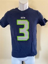 New Minor Flaw Seattle Seahawks 3 Russell Wilson Youth Size M Blue Shirt