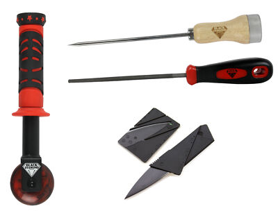 Black Diamond Skateboard Griptape Application Tool Kit - Roller File Awl Knife