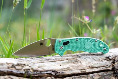 Exclusive Spyderco Manix 2 M4 Lightweight Knife Mint Green (3.37'' Satin)