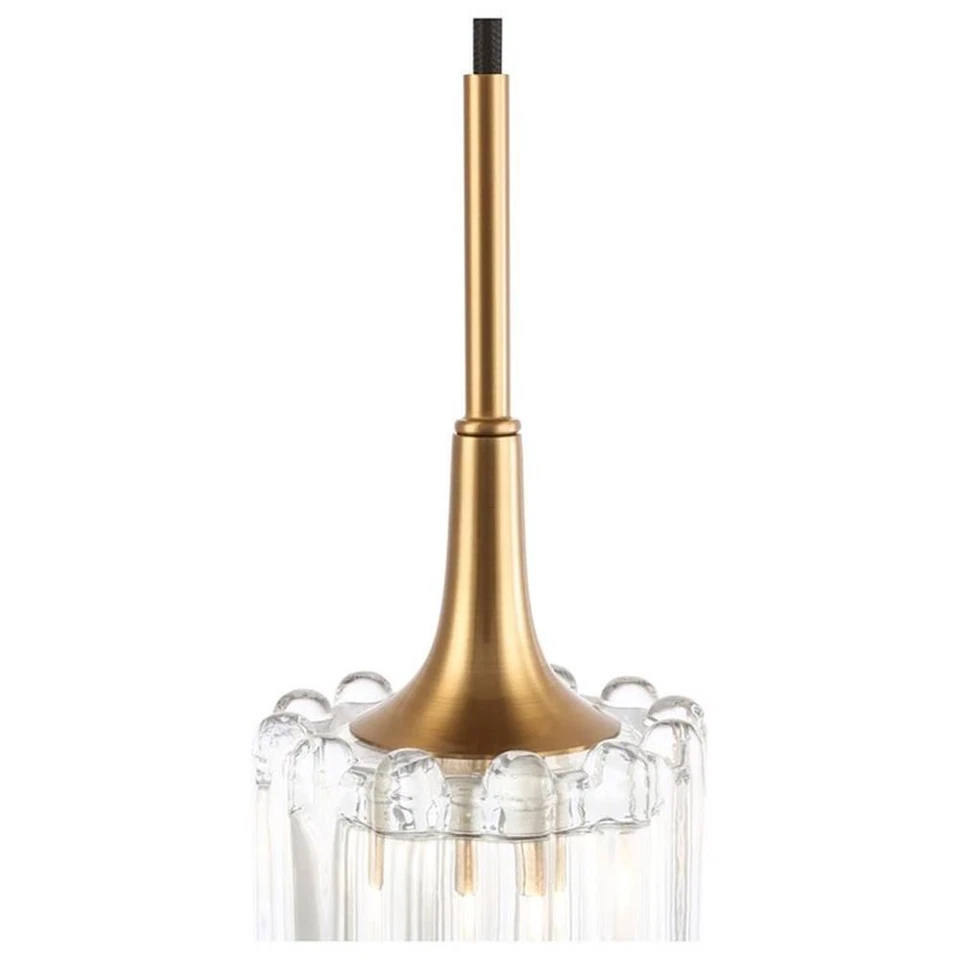 Colgante Woodbridge Lighting Regent Park 1Lt vidrio halógeno G9 en latón/bronce Foto 3 de 4