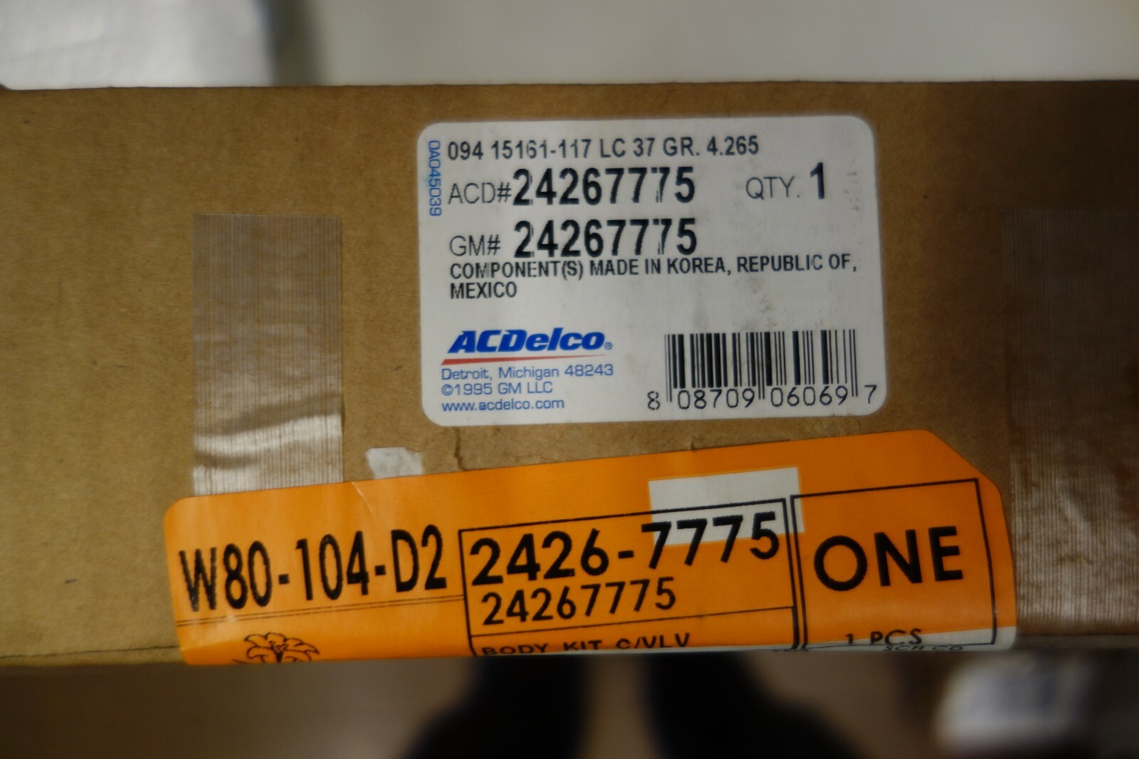New - ACDelco GM Original Equipment Auto Trans Valve Body Kit