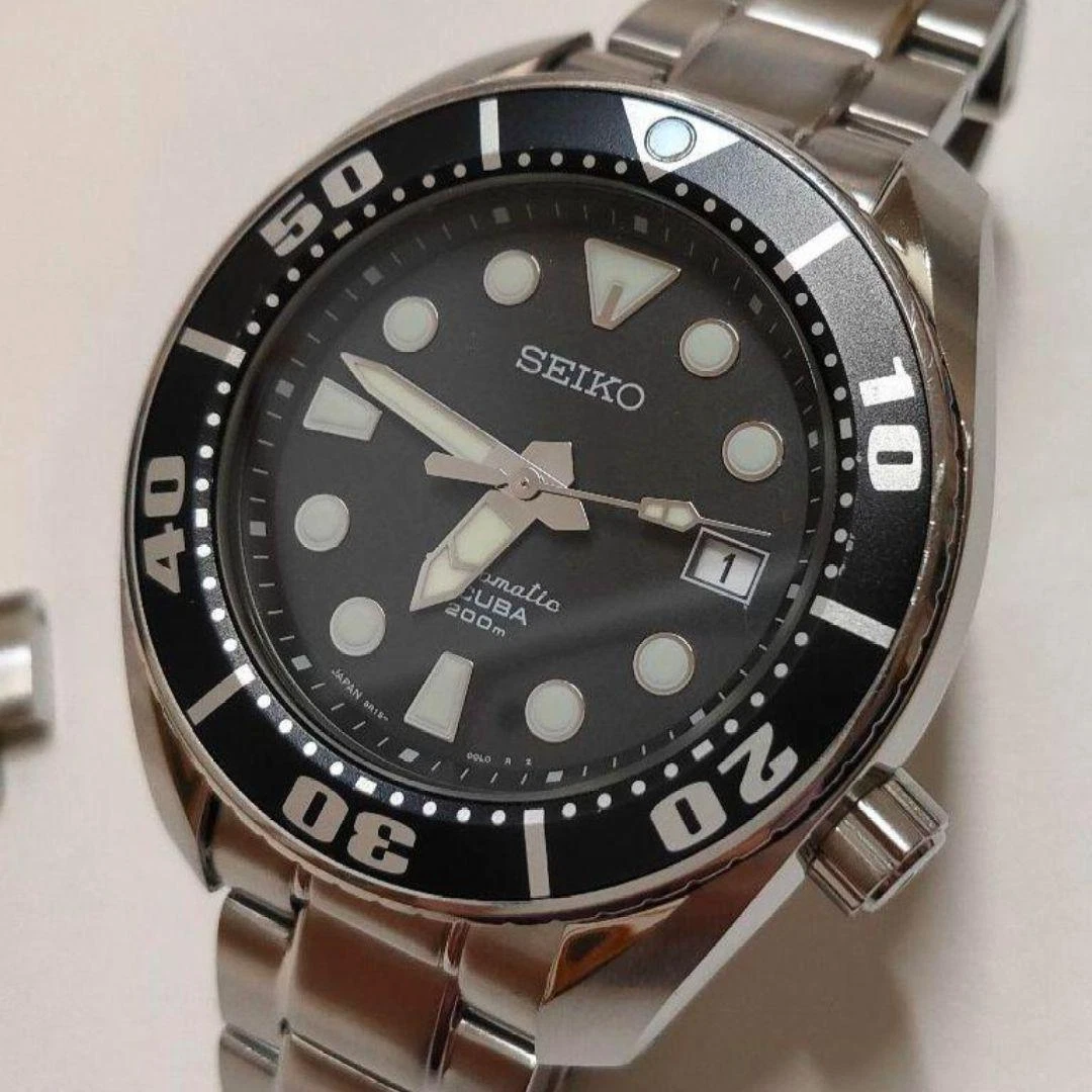 Seiko Prospex SBDC001 Date Scuba 200M Black Automatic Mens Watch Auth Works