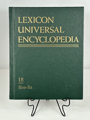 1987 Lexicon Universal Encyclopedia Volume 18 Sne-Sz Green & Gold VTG Hardcover