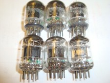 Six 5670 2C51,396A Tubes, Four GE  Two Sylvania