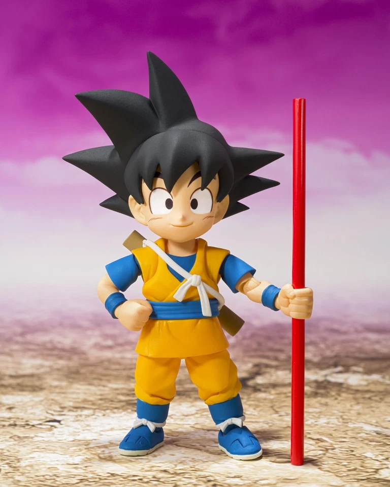 SON GOKU MINI DRAGON BALL DAIMA SH FIGUARTS BANDAI 7 CM NUOVA ORIGINALE - Immagine 3 di 4