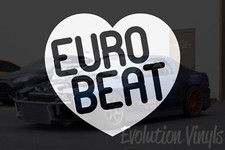 Eurobeat Love Sticker Decal V2 - Jdm Lowered Static Stance Drift Slammed Racing Eurobeat Love Sticker Decal V2 - Jdm Lowered Static Stance Drift Slammed Racing