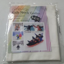 New Genovega Kids Neck and Face Gaiter Infitity Scarf Hiking Face Mask White