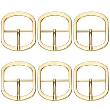 6 Pcs 1.5 Inch Adjustable Metal Roller Buckle Oval Center Bar Buckle Belt Buc...