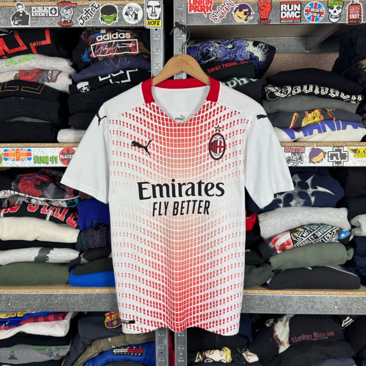 AC MILAN 2020 2021 AWAY STADIUM FOOTBALL SHIRT SOCCER JERSEY PUMA SZ SMALL