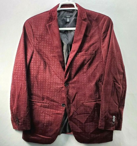 Burgundy Velvet Blazer Sport Coat 