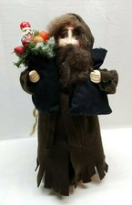 Vintage Santa Claus Figurine Decoration Folk Art Doll Father Christmas Statue