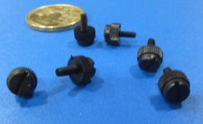 Nylon Black Plastic Thumb Screw, 4-40 x 1/4" Length, 21/64" Head Dia 100 Pc