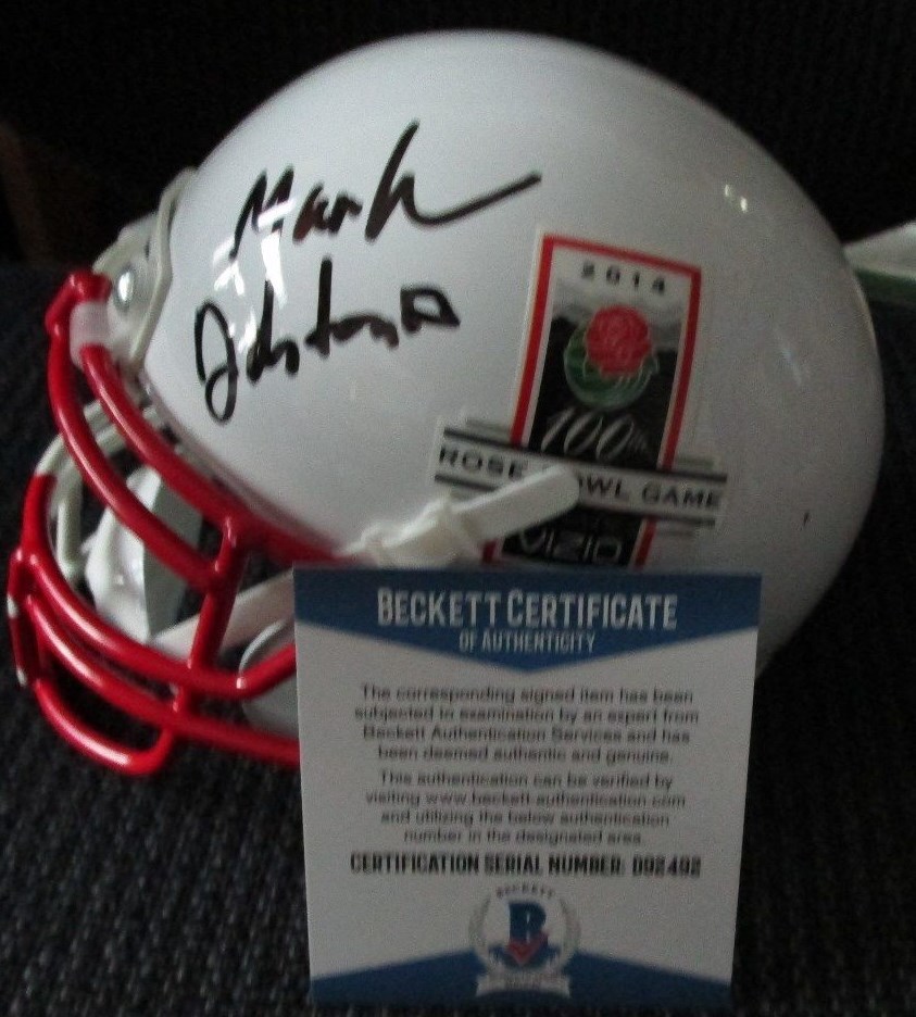 MARK DANTONIO MICHIGAN STATE SIGNED ROSE BOWL CHAMPS MINI HELMET BECKETT BAS COA 
