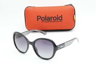 NEW POLAROID PLD 4073/S 807WJ BLACK GREY BLUE AUTHENTIC SUNGLASSES W CASE 55-21
