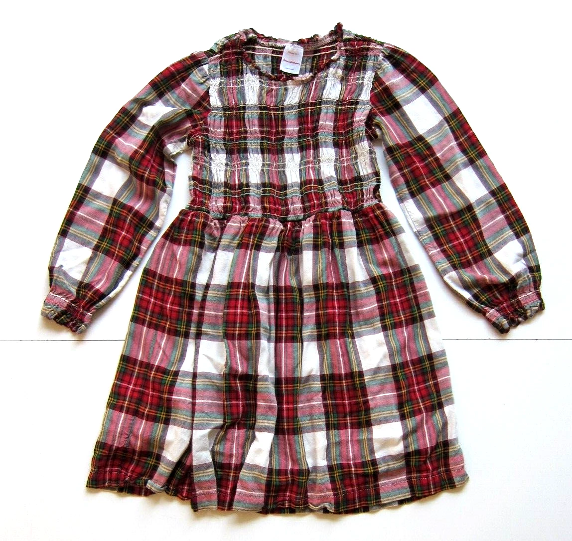 Hanna Andersson 100% Rayon Red Green Plaid Long Sleeve Fit Flare Dress 8/130
Opens in a new window o