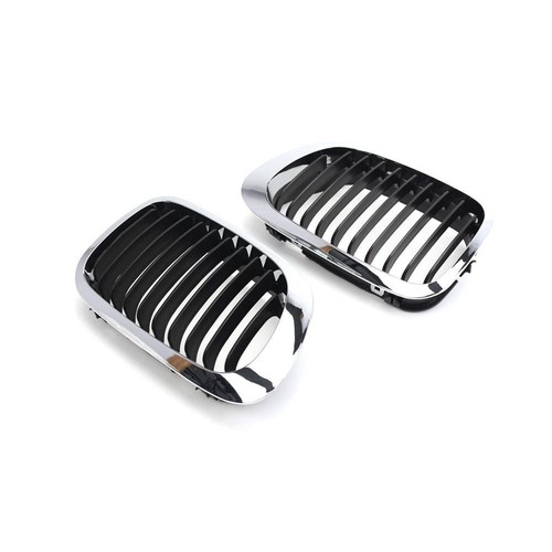Chrome Kidney Grill Grille For BMW E46 Coupe Cabrio 99-03 Pre-facelift M3 98-01 - Picture 6 of 9
