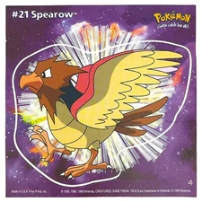 Pokemon Collect 'em Stick-Ups Spearow #21 Large 4” Sticker Priss Prints