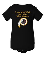 Washington Redskins I Love Watching With Grandpa Baby Short Sleeve Bodysuit
