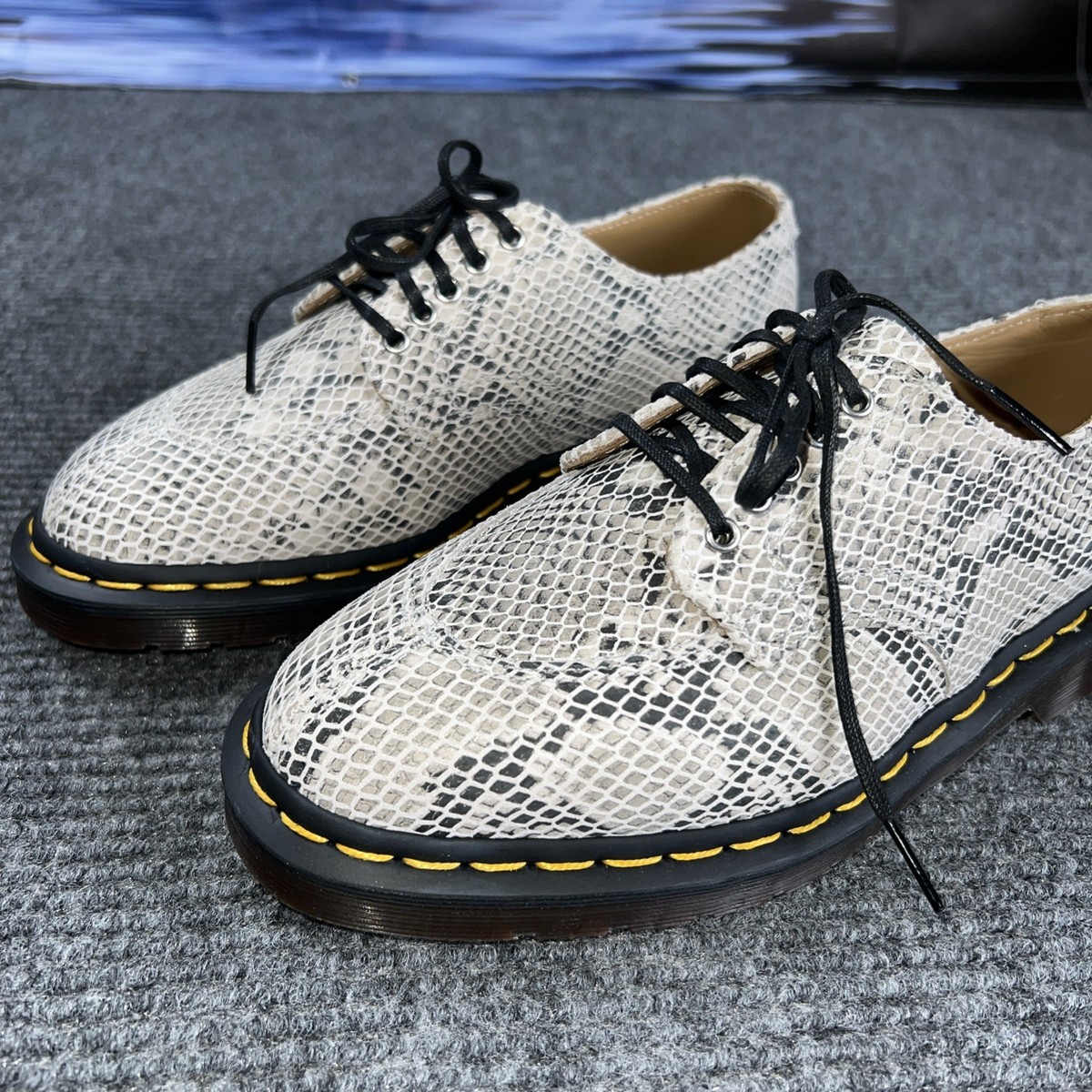【てんてんさま専用】Dr.Martens - 2046 UK8 DOC MARTENS 2046 SNAKE PYTHON PRINT SUEDE OXFORD SHOES MENS 5 M
