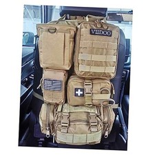 Car Truck Seat Back Organizer Tactical Molle, Upgrade Tactical Vehicle Tan