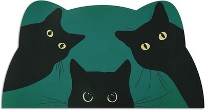 Cat Food Mat Pet Feeding Mat Floor Non-Slip Waterproof Super Absorbent Easy to