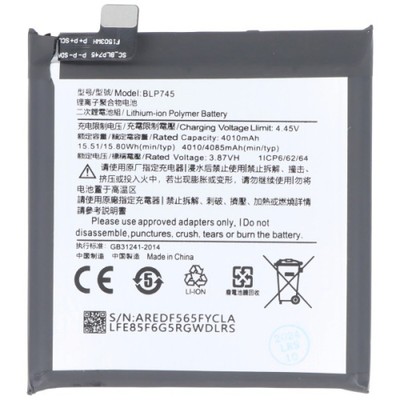   Akku für OnePlus 7T Pro ersetzt BLP745 Li-Polymer 3,87V 4085mAh