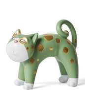Cat Figurine Sculpture Animal Statue Decor Modern Gifts Crafts Polyresin Gree...