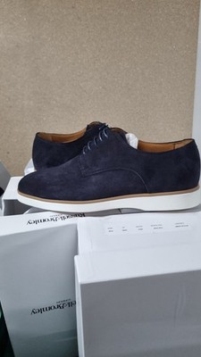 Russell & Bromley Herren Chesney Navy Wildleder Leder Derby Schuhe UK 41 UVP250 