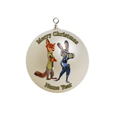 Personalized Zootopia Ornament Custom #1 Judy Hopps and Nick Wilde