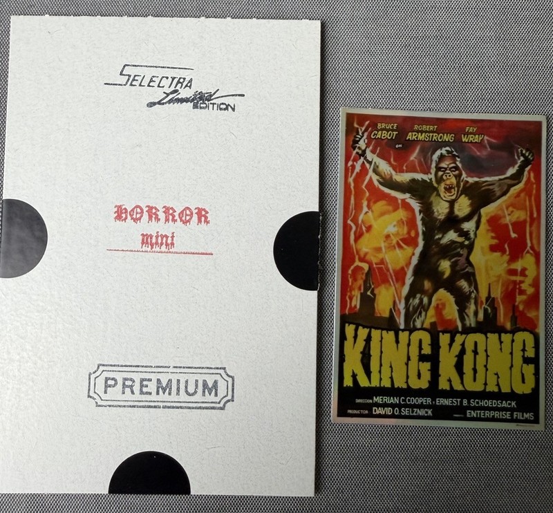 Vintage Selectra Horror Movie Prismatic Sticker King Kong. Very RARE. 1 Of 100