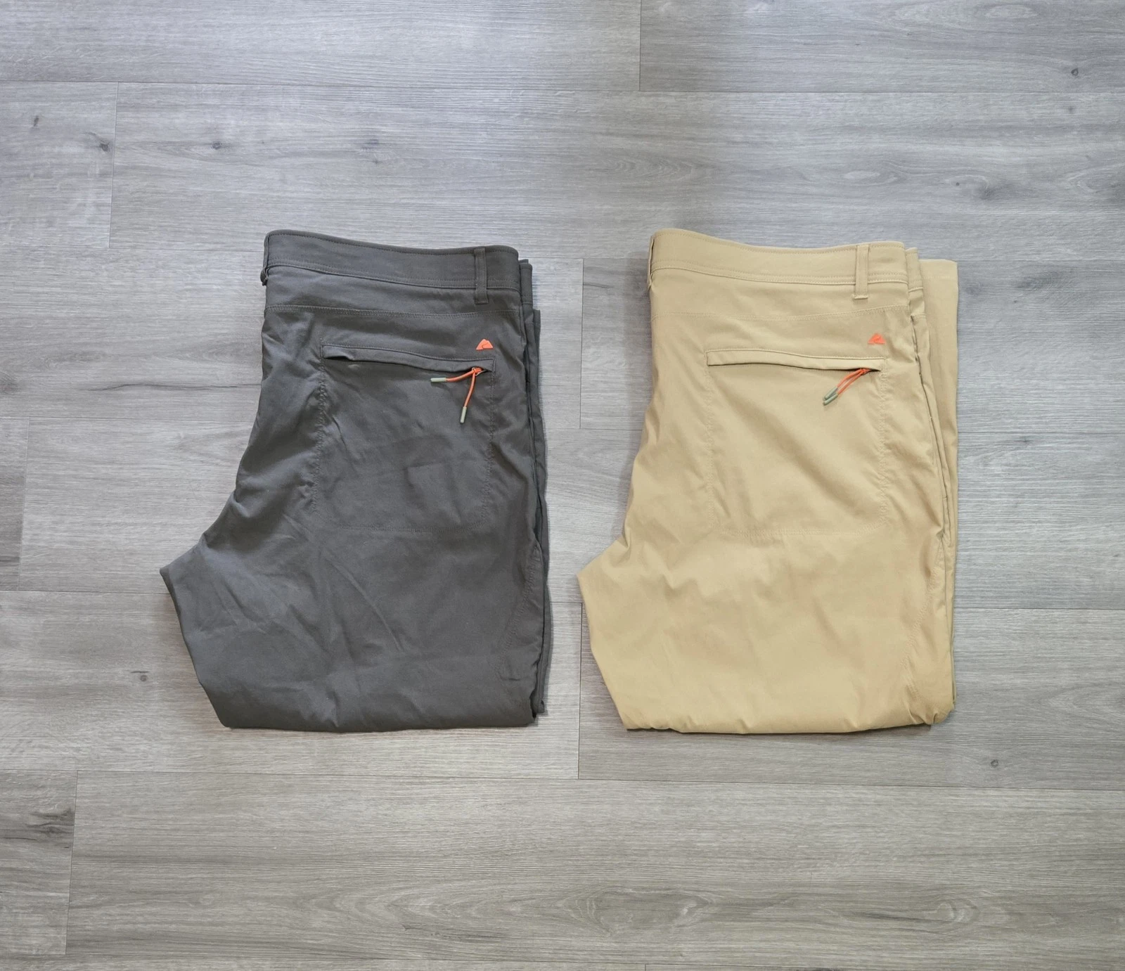 Ozark Trail Hiking Pants Mens 46 Dune Nylon Stretch Articulated Knee Lot Of 2