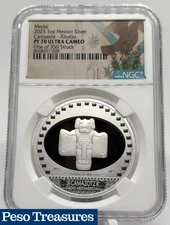 2025 Mexico Silver Proof Medal Camazotz - Xibalba 🔥350 Minted🔥 PF70 UCAM NGC