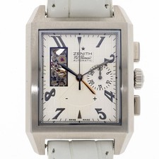 ZENITH 03.0550.4021/01.C503 Grand Port Royale Open WATCH Silver SS/leather AT